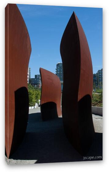 Wake sculpture in Olympic Sculpture Park Fine Art Canvas Print