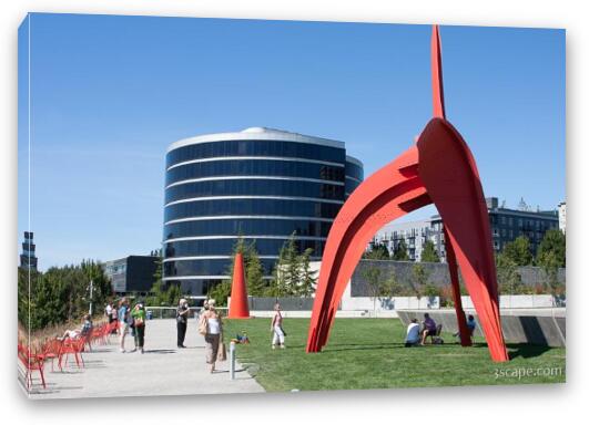 Eagle sculpture in Olympic Sculpture Park Fine Art Canvas Print