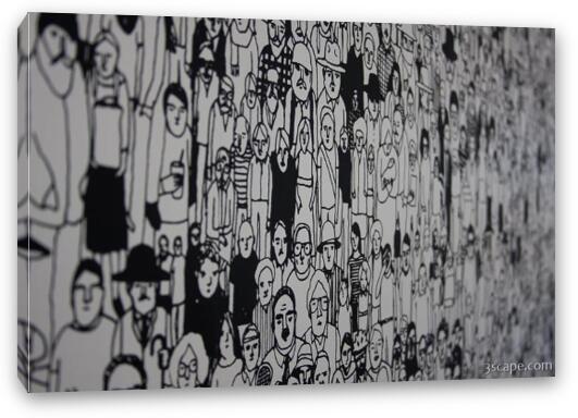 Wallpaper of people in Seattle Art Museum building, Olympic Sculpture Park Fine Art Canvas Print