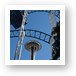 Seattle Space Needle under roller coaster Art Print