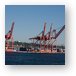 Huge ship cranes in Port of Seattle Metal Print