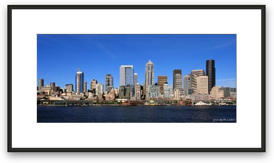Downtown Seattle panoramic Framed Fine Art Print