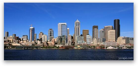 Downtown Seattle panoramic Fine Art Metal Print