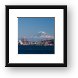 Port of Seattle with Mount Rainier Framed Print