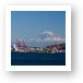 Port of Seattle with Mount Rainier Art Print