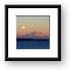 Moon Over Mount Rainier Framed Print