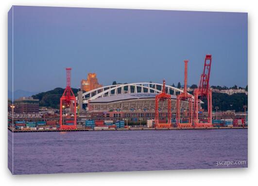 Lumen Field and Port of Seattle Fine Art Canvas Print