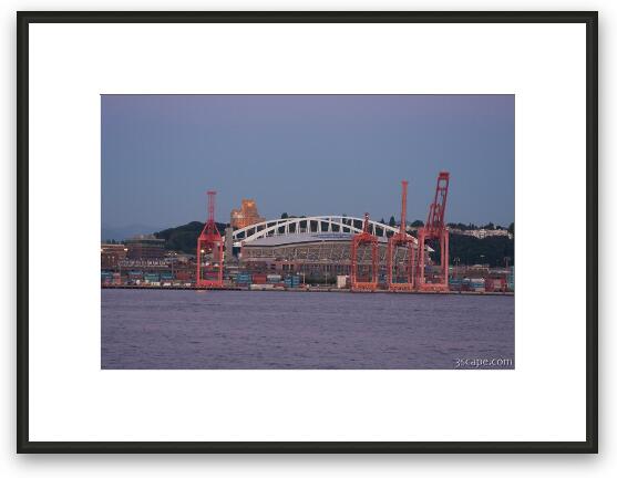 Qwest field and Port of Seattle Framed Fine Art Print