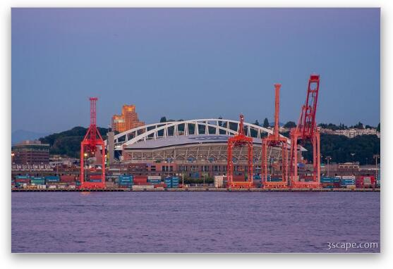 Lumen Field and Port of Seattle Fine Art Metal Print