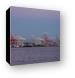 Port of Seattle with Mount Rainier at dusk Canvas Print