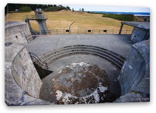 Empty emplacement once held a 10 inch gun Fine Art Canvas Print
