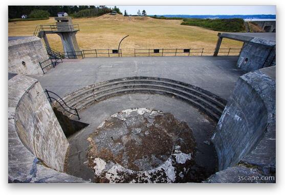 Empty emplacement once held a 10 inch gun Fine Art Print