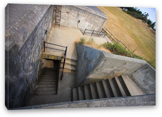 Fort Casey maze of stairs Fine Art Canvas Print
