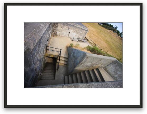 Fort Casey maze of stairs Framed Fine Art Print