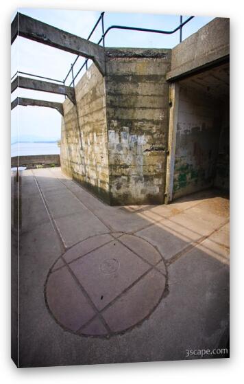 Searchlight emplacement, part of Battery Kingsbury Fine Art Canvas Print