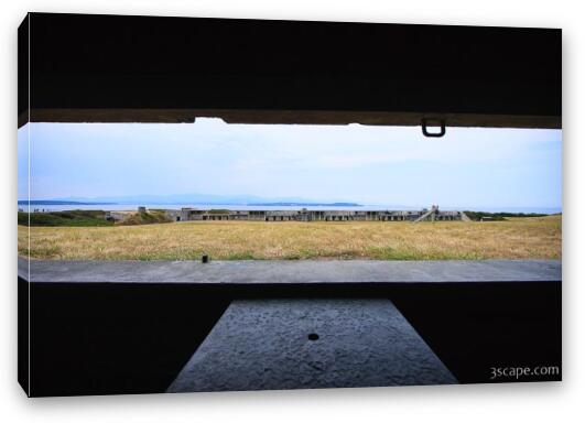 View from inside Fire Control Station Fine Art Canvas Print