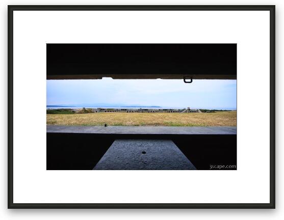 View from inside Fire Control Station Framed Fine Art Print