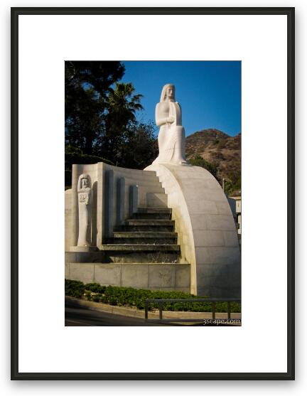 Sculpture fountain outside of Hollywood Bowl Framed Fine Art Print