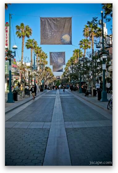 Third Street Promenade in Santa Monica Fine Art Metal Print