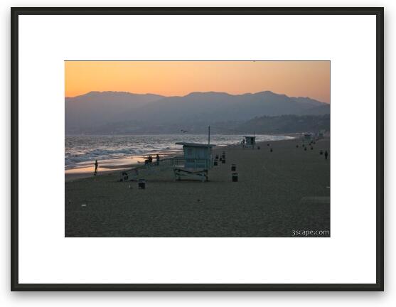 Santa Monica State Beach Framed Fine Art Print