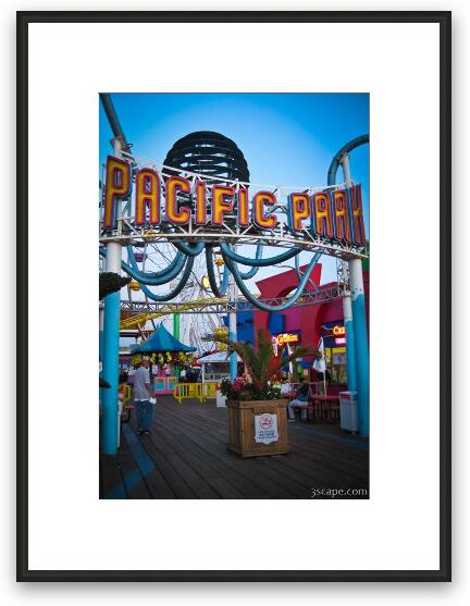 Pacific Park amusement park at Santa Monica Pier Framed Fine Art Print