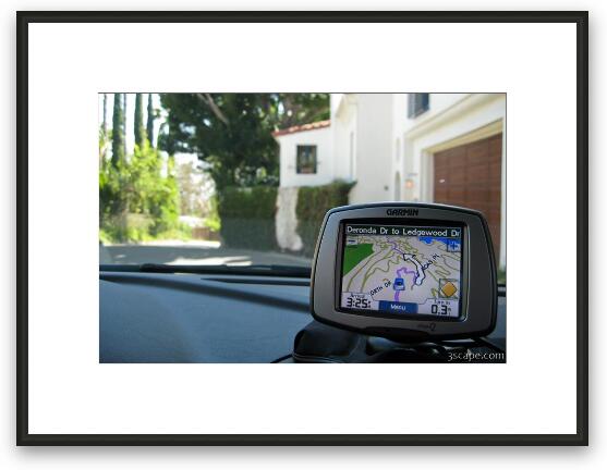Driving the twisty little streets above Hollywood Framed Fine Art Print