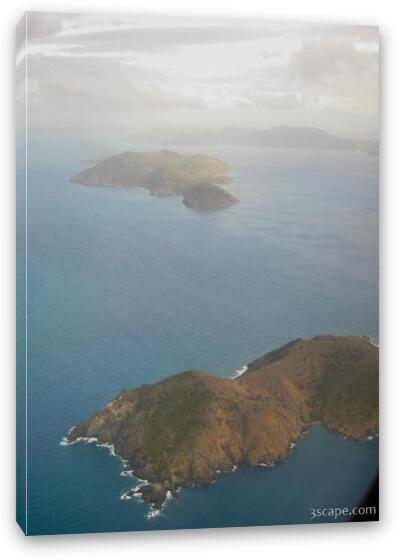 Aerial view of Virgin Islands Fine Art Canvas Print