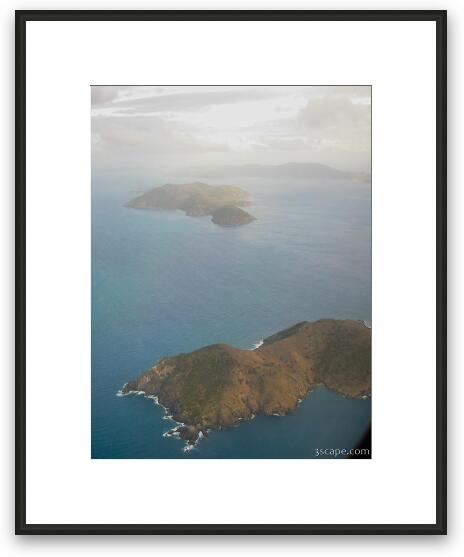 Aerial view of Virgin Islands Framed Fine Art Print