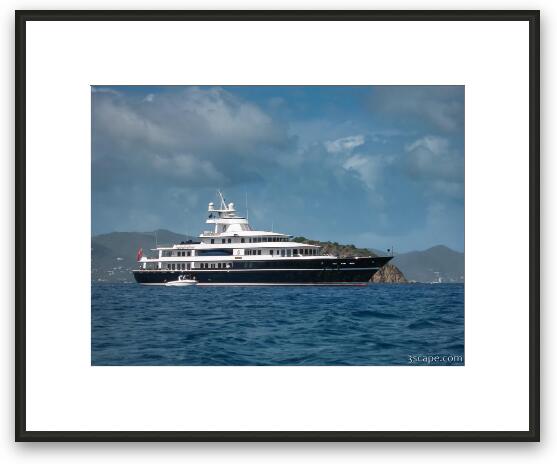 One of many luxury yachts we saw Framed Fine Art Print