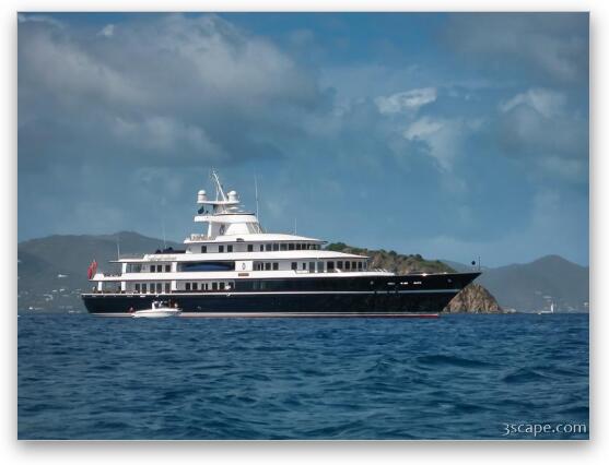 One of many luxury yachts we saw Fine Art Print