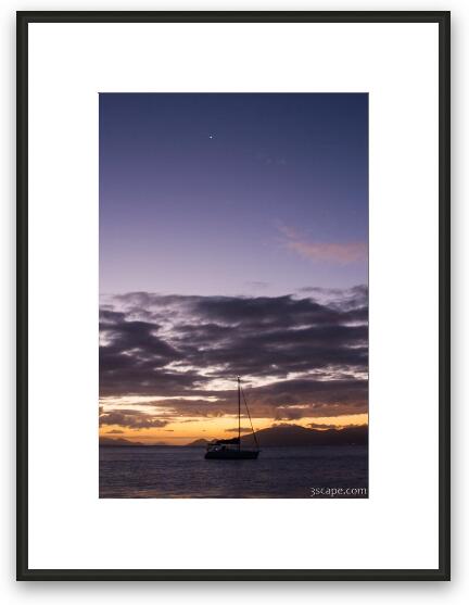 Sunset in the Virgin Islands Framed Fine Art Print