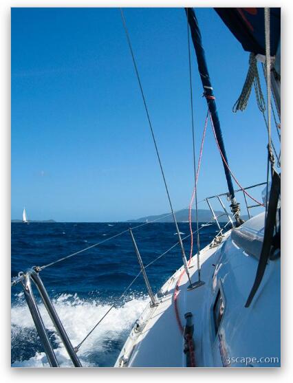 Sailing from Copper Island to Virgin Gorda Fine Art Print