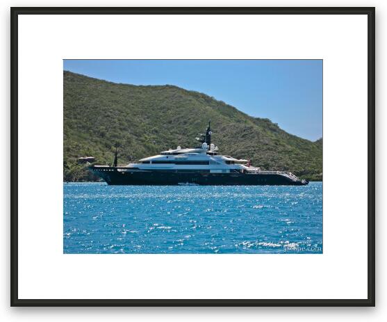Another beautiful luxury yacht Framed Fine Art Print