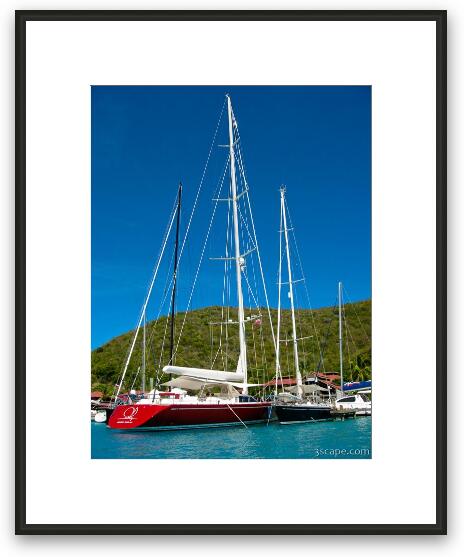 Huge yachts Framed Fine Art Print