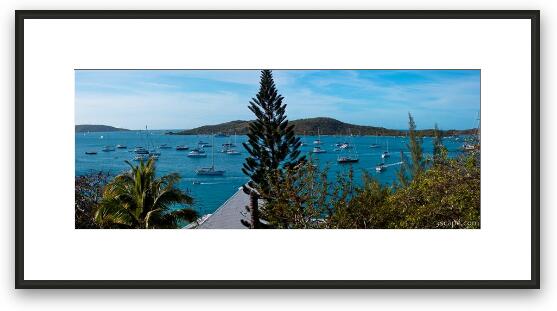 Boats in the North Sound Framed Fine Art Print