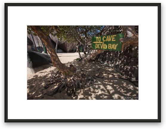 The Baths - trail to cave and Devils Bay Framed Fine Art Print