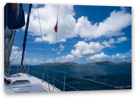 Sailing toward Tortola Fine Art Canvas Print