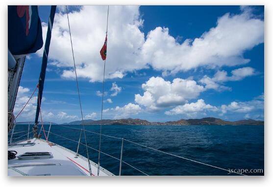 Sailing toward Tortola Fine Art Metal Print