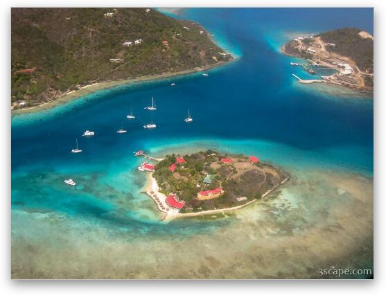 Marina Cay aerial Fine Art Print