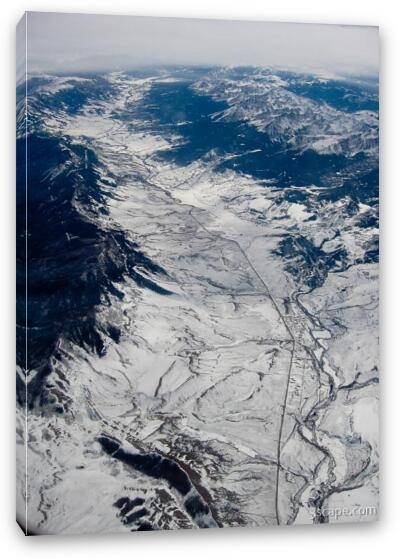 Snow covered Rocky Mountains Fine Art Canvas Print