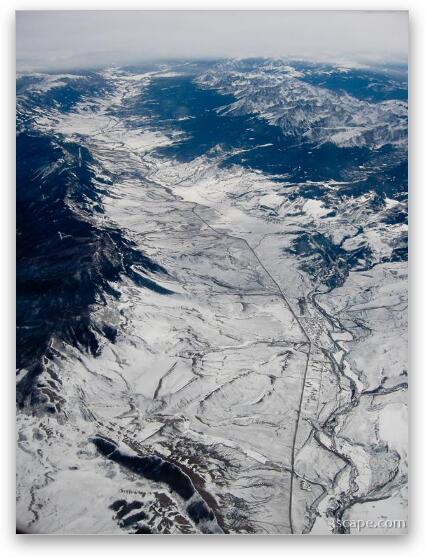Snow covered Rocky Mountains Fine Art Print