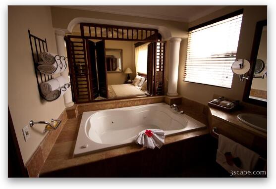 Jacuzzi in our suite at Melia Caribe Fine Art Print