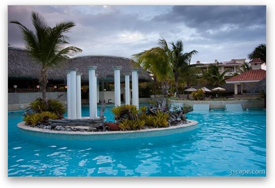 The VIP pool at Melia Caribe Fine Art Print