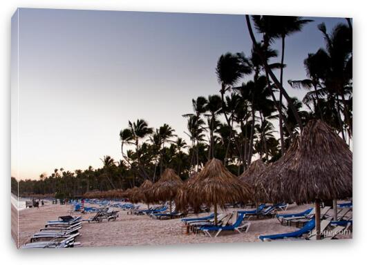 Punta Cana beach at sunrise Fine Art Canvas Print
