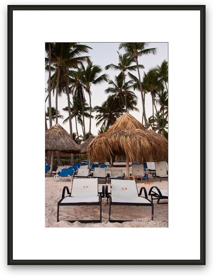 VIP loungers at Melia Caribe Framed Fine Art Print