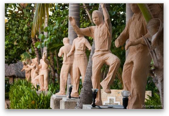 Statues on the resort Fine Art Print