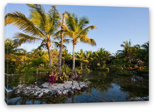 Ponds at Melia Caribe Fine Art Canvas Print