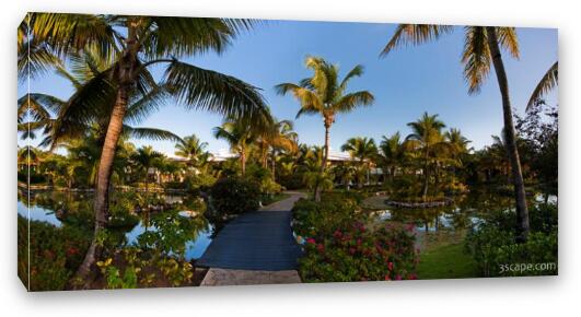 Resort landscape panoramic Fine Art Canvas Print