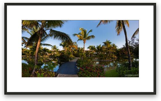 Resort landscape panoramic Framed Fine Art Print