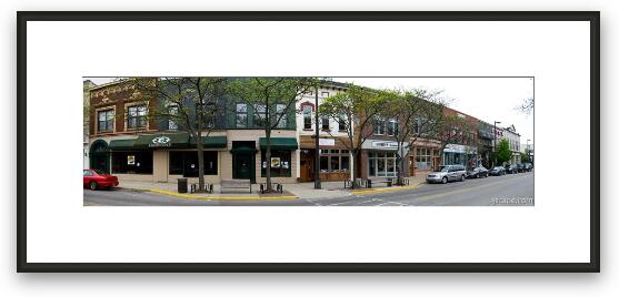 Panoramic of downtown Grand Haven Framed Fine Art Print